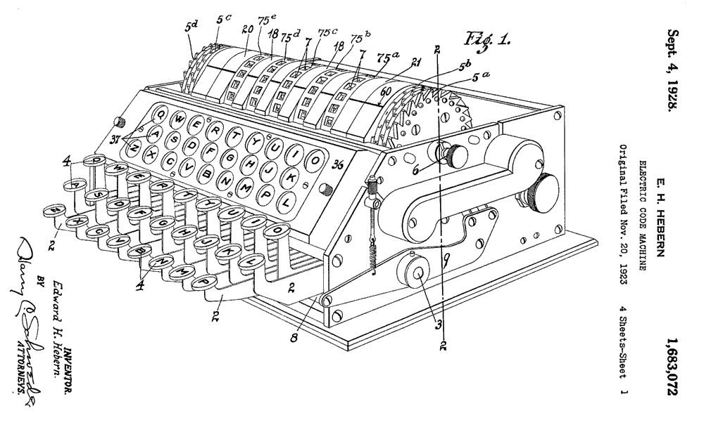 Hebern multiple-rotor machine